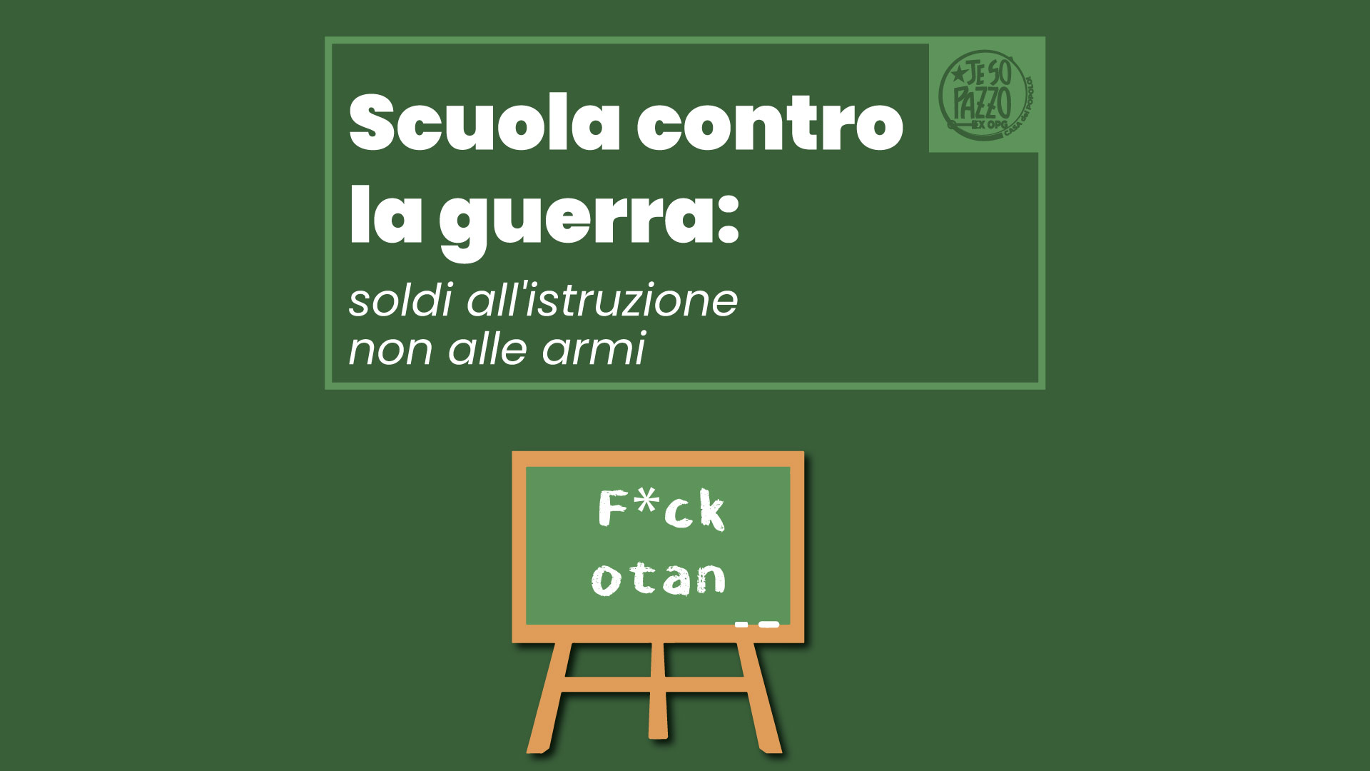 Scuola contro la guerra: soldi all’istruzione non alle armi | Prospettiva del Doposcuola Popolare
